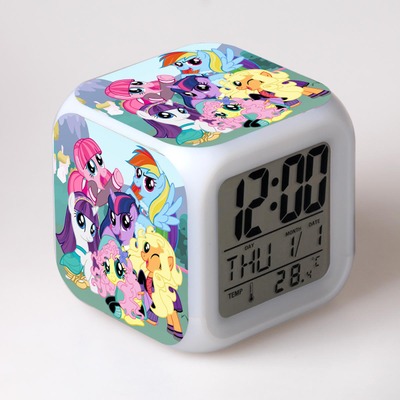 My Little Pony 7 Colors Change Digital Alarm LED Clock 22