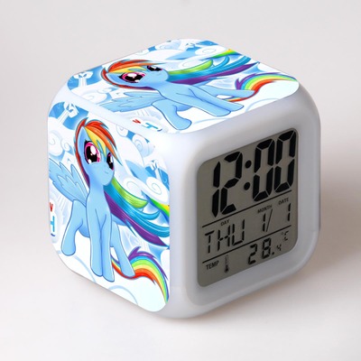 My Little Pony 7 Colors Change Digital Alarm LED Clock 23