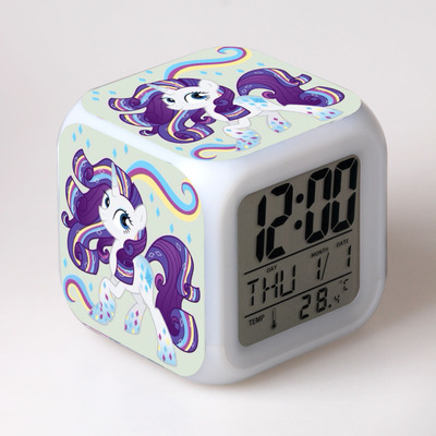 My Little Pony 7 Colors Change Digital Alarm LED Clock 24