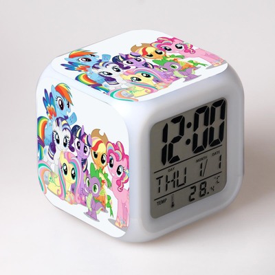 My Little Pony 7 Colors Change Digital Alarm LED Clock 6