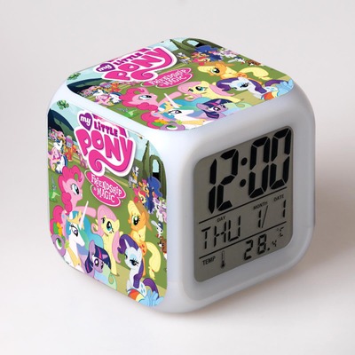 My Little Pony 7 Colors Change Digital Alarm LED Clock 9