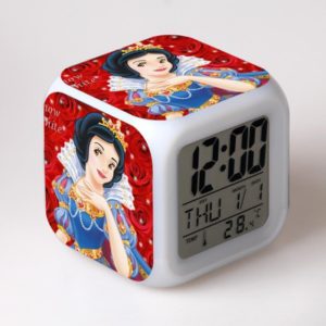 Snow White 7 Colors Change Digital Alarm LED Clock 1