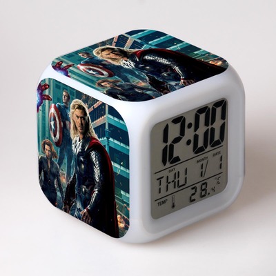 The Avengers 7 Colors Change Digital Alarm LED Clock 10