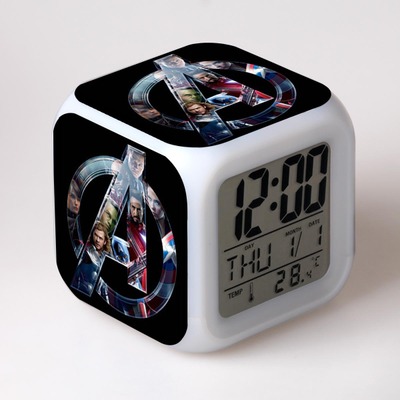 The Avengers 7 Colors Change Digital Alarm LED Clock 11