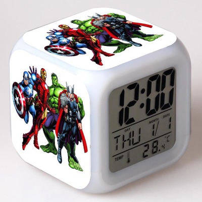 The Avengers 7 Colors Change Digital Alarm LED Clock 14