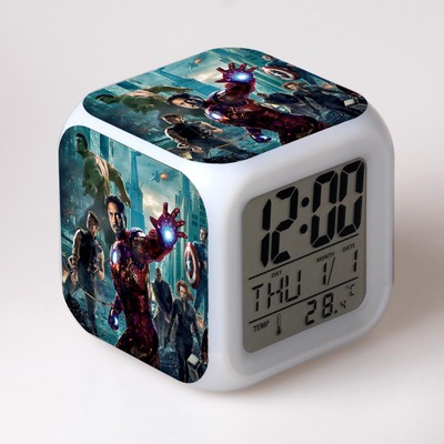 The Avengers 7 Colors Change Digital Alarm LED Clock 15