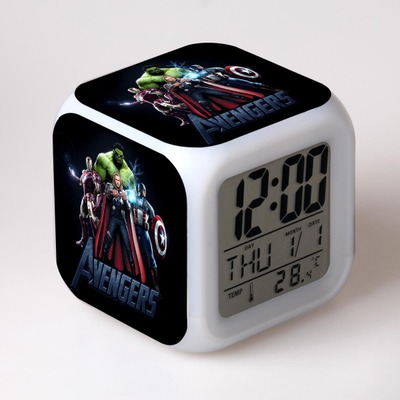 The Avengers 7 Colors Change Digital Alarm LED Clock 2
