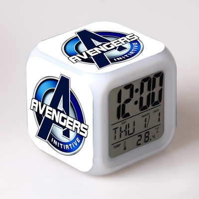 The Avengers 7 Colors Change Digital Alarm LED Clock 21