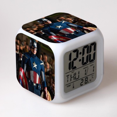The Avengers 7 Colors Change Digital Alarm LED Clock 7