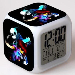Undertale 7 Colors Change Digital Alarm LED Clock 1
