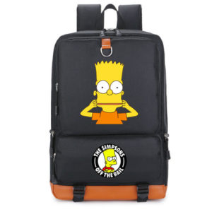 The Simpsons Canvas Backpack Shoulder School Bag