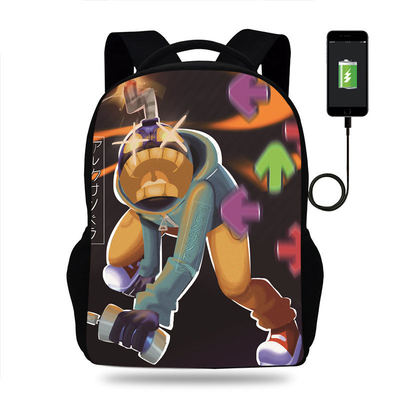 18 Inch Friday Night Funkin Backpack School Bag Black - Image 17