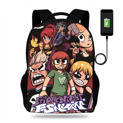 18 Inch Friday Night Funkin Backpack School Bag Black - Image 22