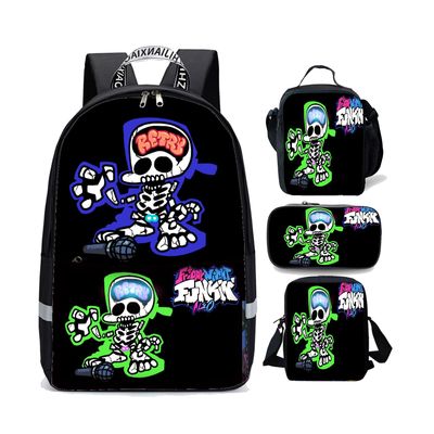 18 Inch Friday Night Funkin Backpack School Bag+Lunch Bag+Messenger Bag+Pencil Bag - Image 4
