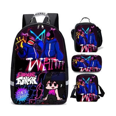 18 Inch Friday Night Funkin Backpack School Bag+Lunch Bag+Messenger Bag+Pencil Bag - Image 10