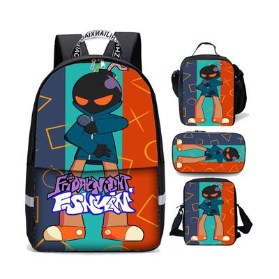 18 Inch Friday Night Funkin Backpack School Bag+Lunch Bag+Messenger Bag+Pencil Bag - Image 23