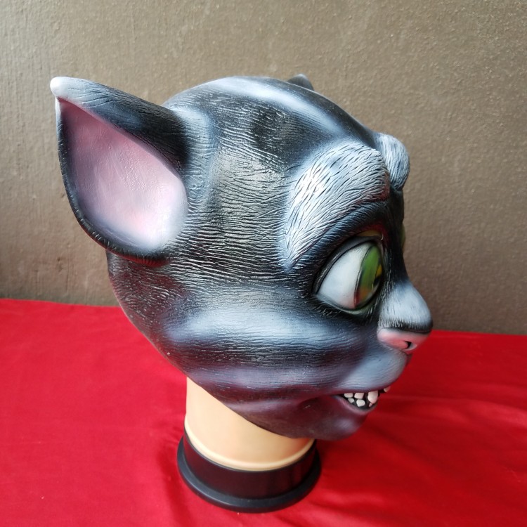Latex Tom Rubber Animal Cat Mask for Halloween Party