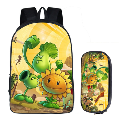 16“Plants vs. Zombies PVZ Backpack School Bag+Pencil Bag - Image 13