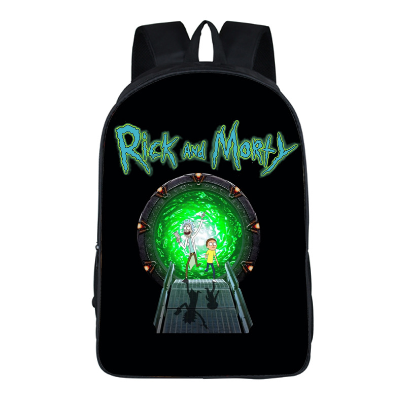 16″Rick and Morty Backpack School Bag