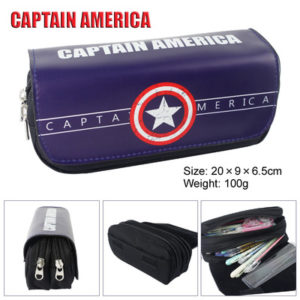 Captain America Pen Case Student's Large Capacity Pencil Bag