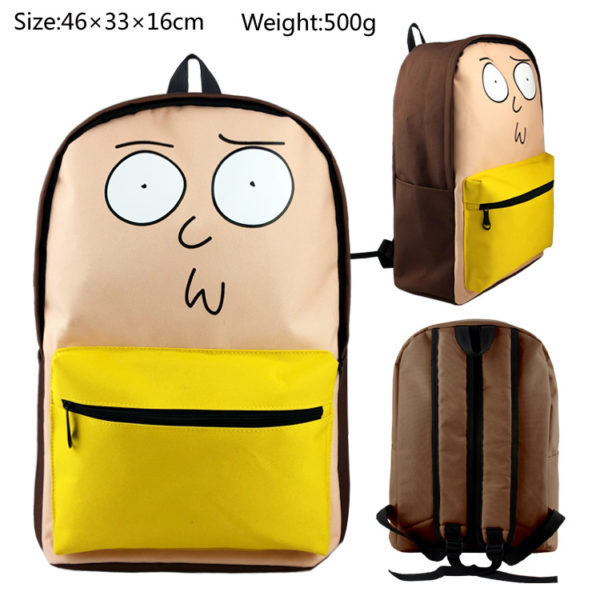 Rick and Morty School Bag Outdoor Backpack