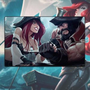 LOL The Bounty Hunter Miss Fortune Cartoon Mouse Pad