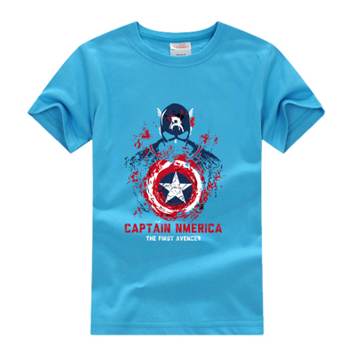 Captain America Short Sleeve T-Shirts for Children