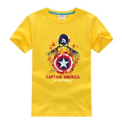 Captain America Short Sleeve T-Shirts for Children