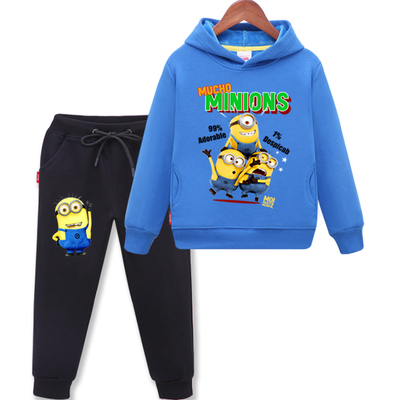 Minions Hoodie+sweatpants for Children