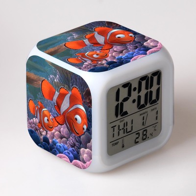 Finding Nemo 7 Colors Change Digital Alarm LED Clock