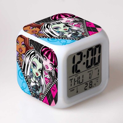 Monster High 7 Colors Change Digital Alarm LED Clock