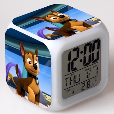 PAW Patrol 7 Colors Change Digital Alarm LED Clock