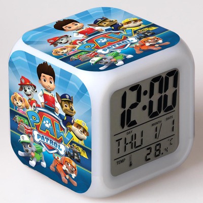 PAW Patrol 7 Colors Change Digital Alarm LED Clock