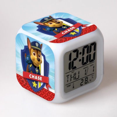 PAW Patrol 7 Colors Change Digital Alarm LED Clock