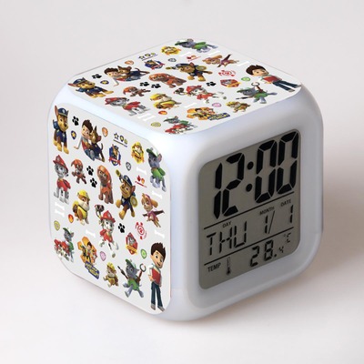 PAW Patrol 7 Colors Change Digital Alarm LED Clock