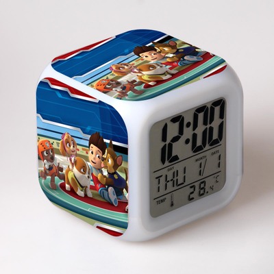 PAW Patrol 7 Colors Change Digital Alarm LED Clock