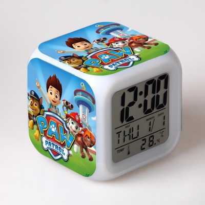 PAW Patrol 7 Colors Change Digital Alarm LED Clock