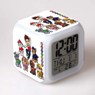 PAW Patrol 7 Colors Change Digital Alarm LED Clock