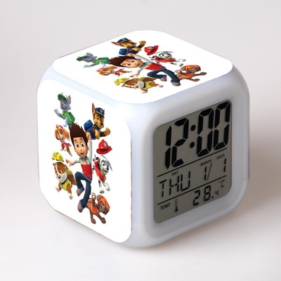 PAW Patrol 7 Colors Change Digital Alarm LED Clock