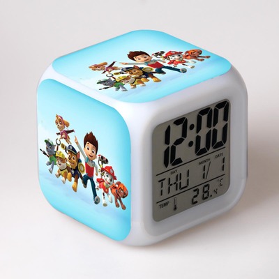 PAW Patrol 7 Colors Change Digital Alarm LED Clock