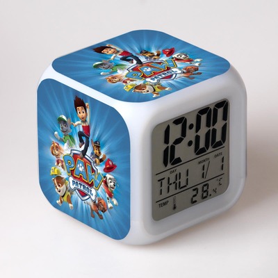 PAW Patrol 7 Colors Change Digital Alarm LED Clock