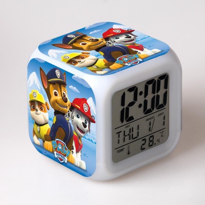PAW Patrol 7 Colors Change Digital Alarm LED Clock