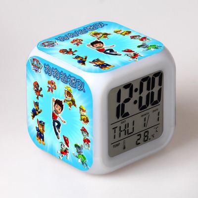 PAW Patrol 7 Colors Change Digital Alarm LED Clock