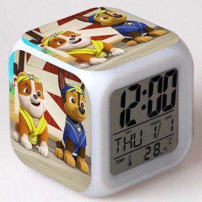 PAW Patrol 7 Colors Change Digital Alarm LED Clock