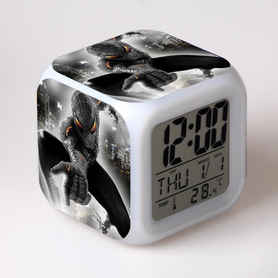 Spider-Man 7 Colors Change Digital Alarm LED Clock - Image 8