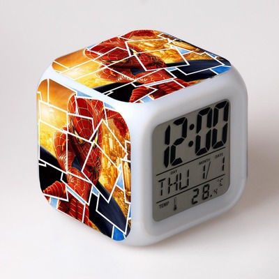 Spider-Man 7 Colors Change Digital Alarm LED Clock - Image 9