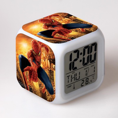 Spider-Man 7 Colors Change Digital Alarm LED Clock - Image 12