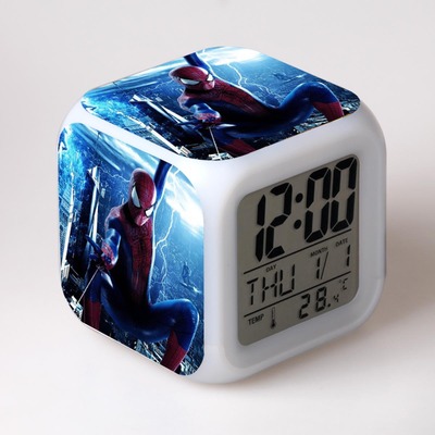 Spider-Man 7 Colors Change Digital Alarm LED Clock - Image 13