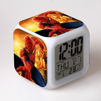 Spider-Man 7 Colors Change Digital Alarm LED Clock - Image 14