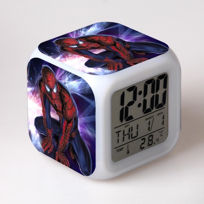 Spider-Man 7 Colors Change Digital Alarm LED Clock - Image 16